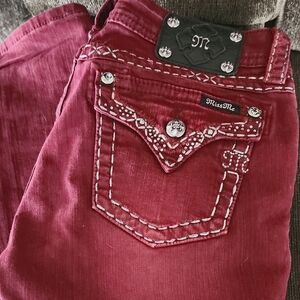 Miss Me Women's Burgundy Jeans